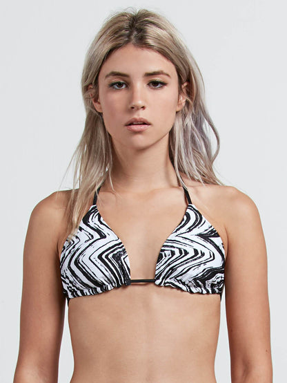 Haut de bikini triangle réversible Stay Tuned - Black
