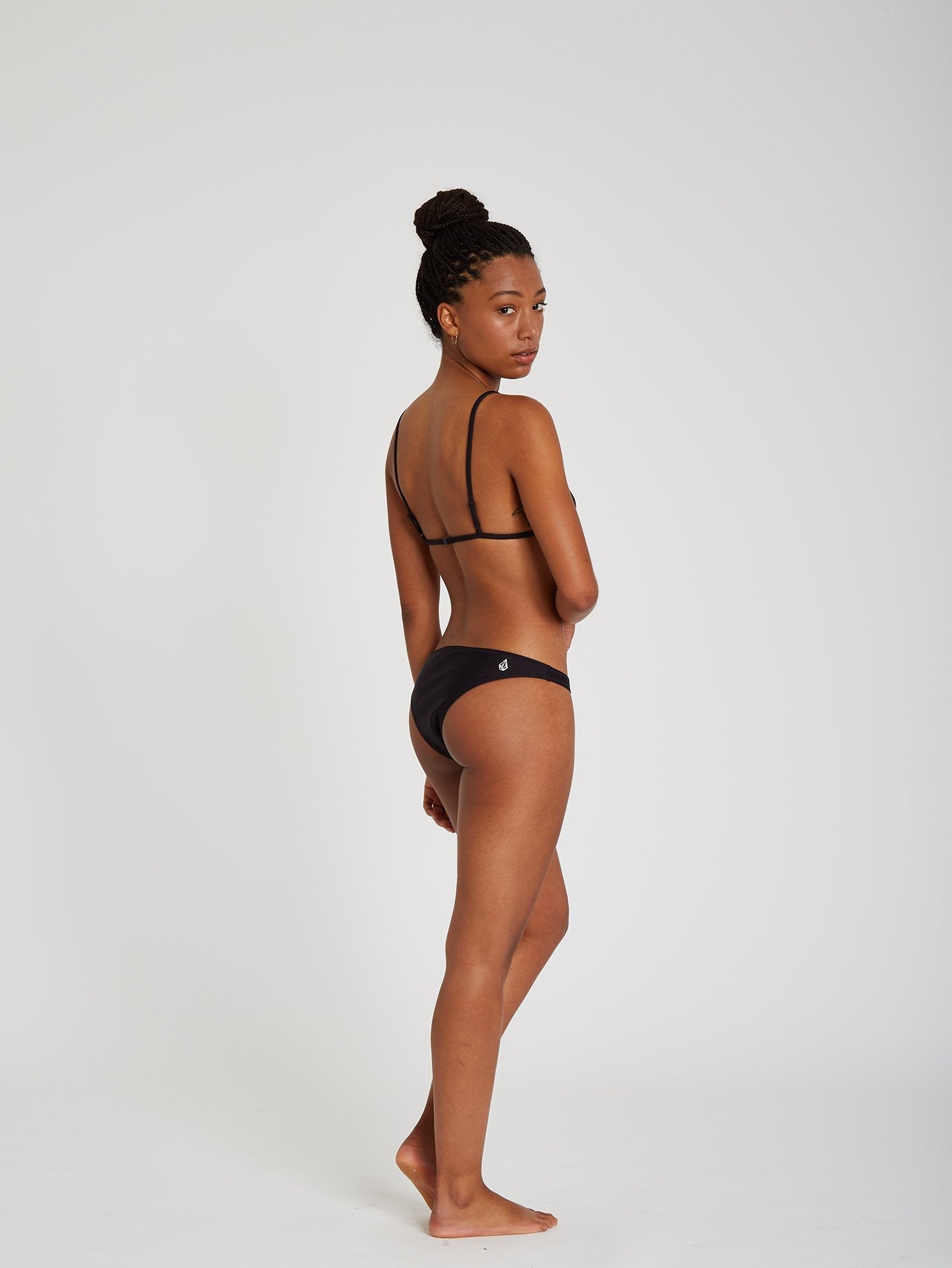 Simply Solid Triangle Bikini Top - Black