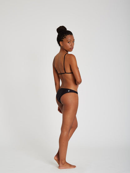 Simply Solid Triangle Bikini Top - Black