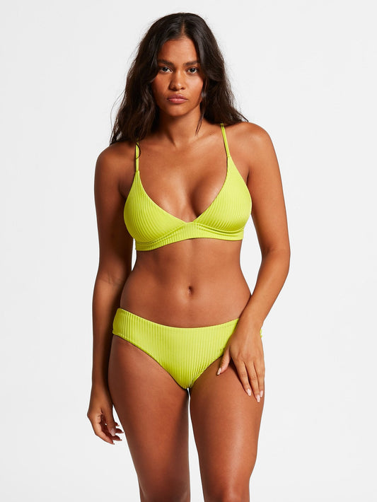 Simply Rib Triangel-Bikinioberteil - Limette
