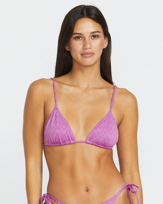Triangle V Baby Slide Bikini Top - IRIS PURPLE