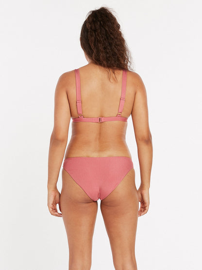 Simply Rib Triangle Bikini Top - DUSTY ROSE