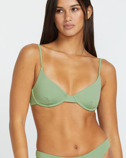 Simply Seamless Demi Uwire Bikinioberteil - GRASGRÜN