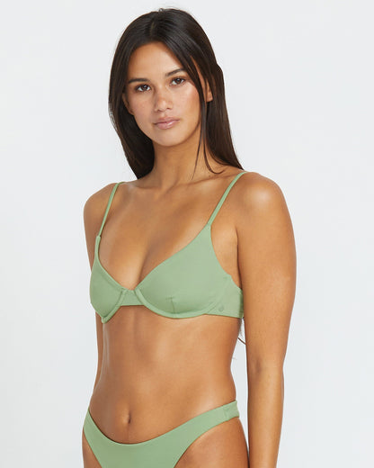 Simply Seamless Demi Uwire Bikinioberteil - GRASGRÜN