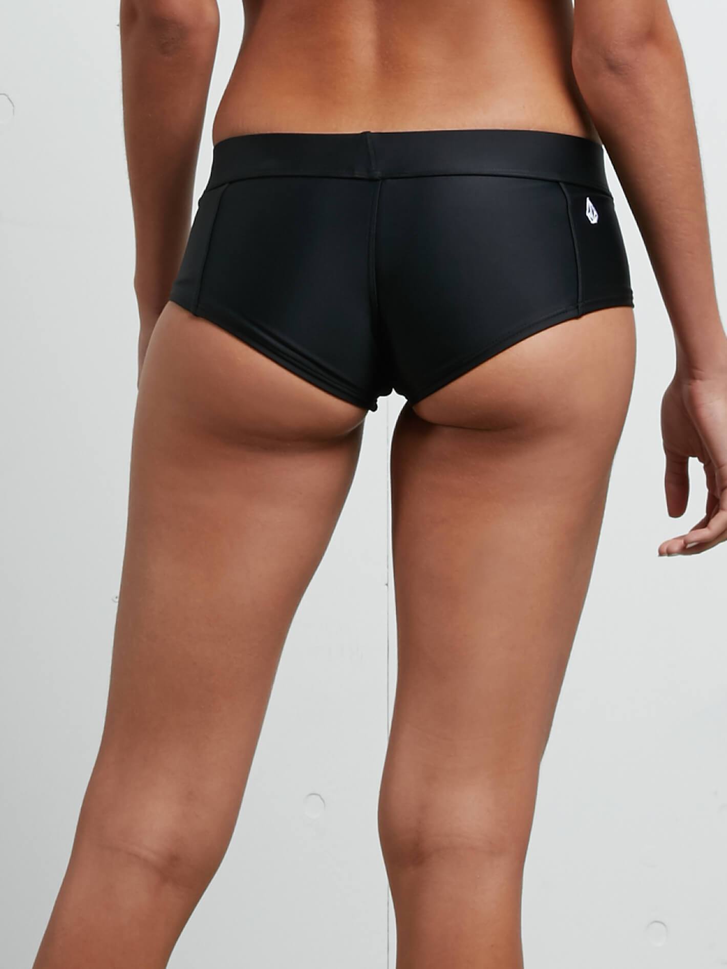 Simply Solid Boy Cut Bikini Bottom - Black