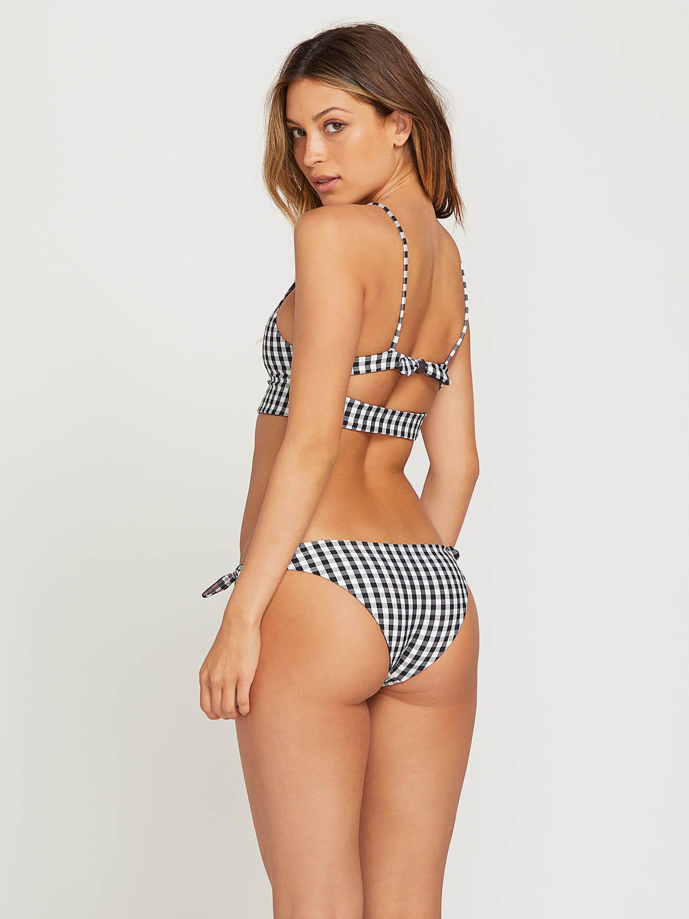 Plaid Attitud Hipster Bikini Bottoms - Dark Chocolate (Reversible)