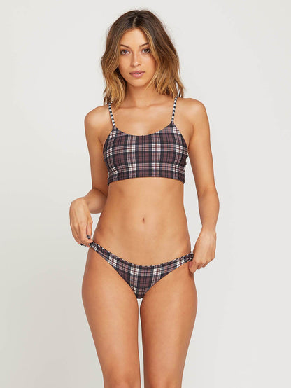 Plaid Attitud Hipster Bikini Bottoms - Dark Chocolate (Reversible)
