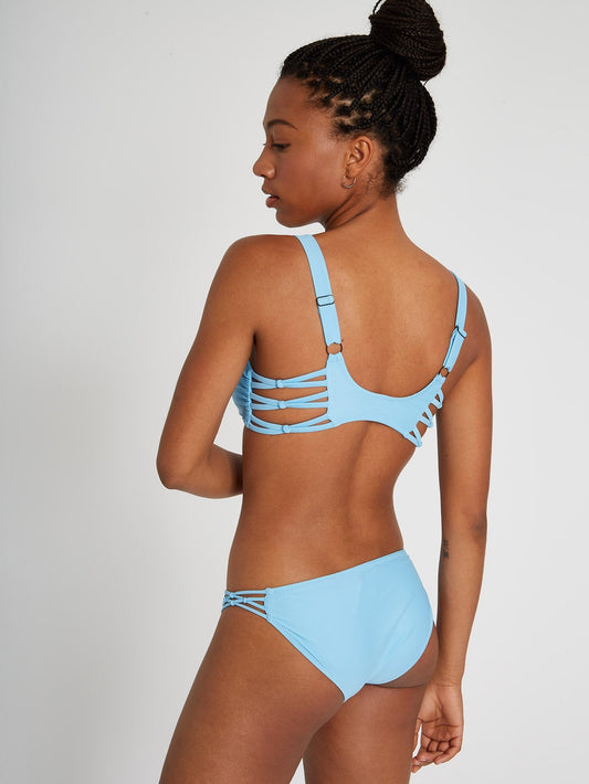 Simply Solid Full Bikinihose - Coastal Blue