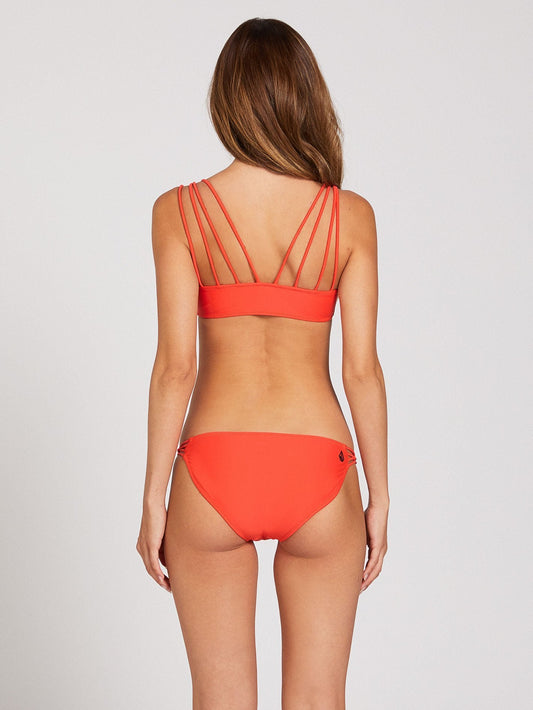 Simply Solid Full Badeanzug-Unterteil - ELECTRIC CORAL