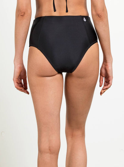 Simply Solid Retro-Bikinihose - Schwarz