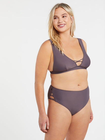 Simply Solid Retro-Bikinihose – STEEL PURPLE