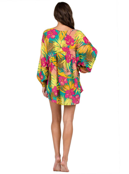 Robe caftan Hot Tropic - Teal