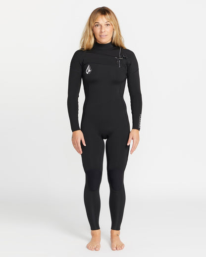 Combinaison de Surf 3/2 mm Zippée Poitrine - BLACK