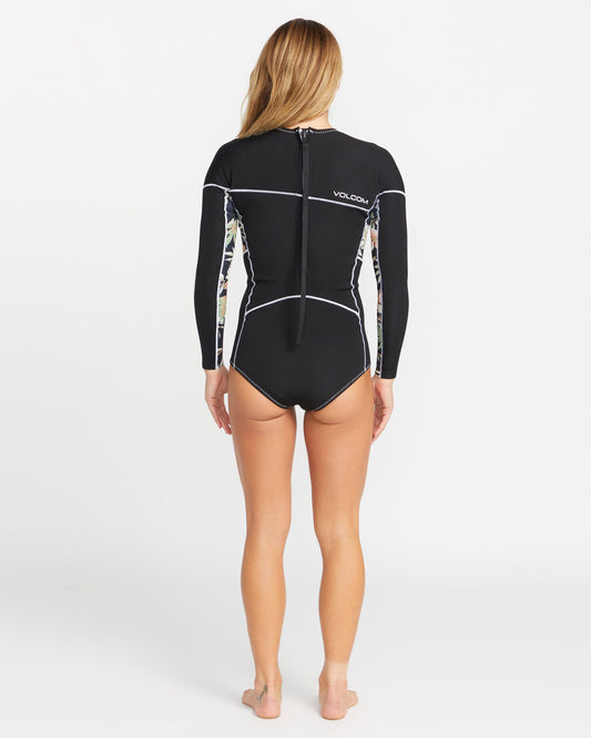 1 mm Langarm-Surf-Neoprenanzug – SCHWARZ