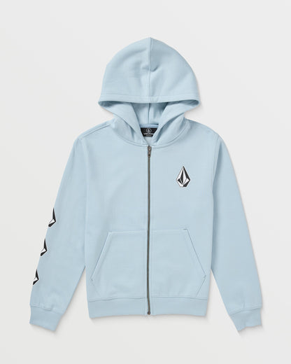 Iconic Stone Kapuzenpullover mit Reißverschluss – EISBLAU – (KINDER)