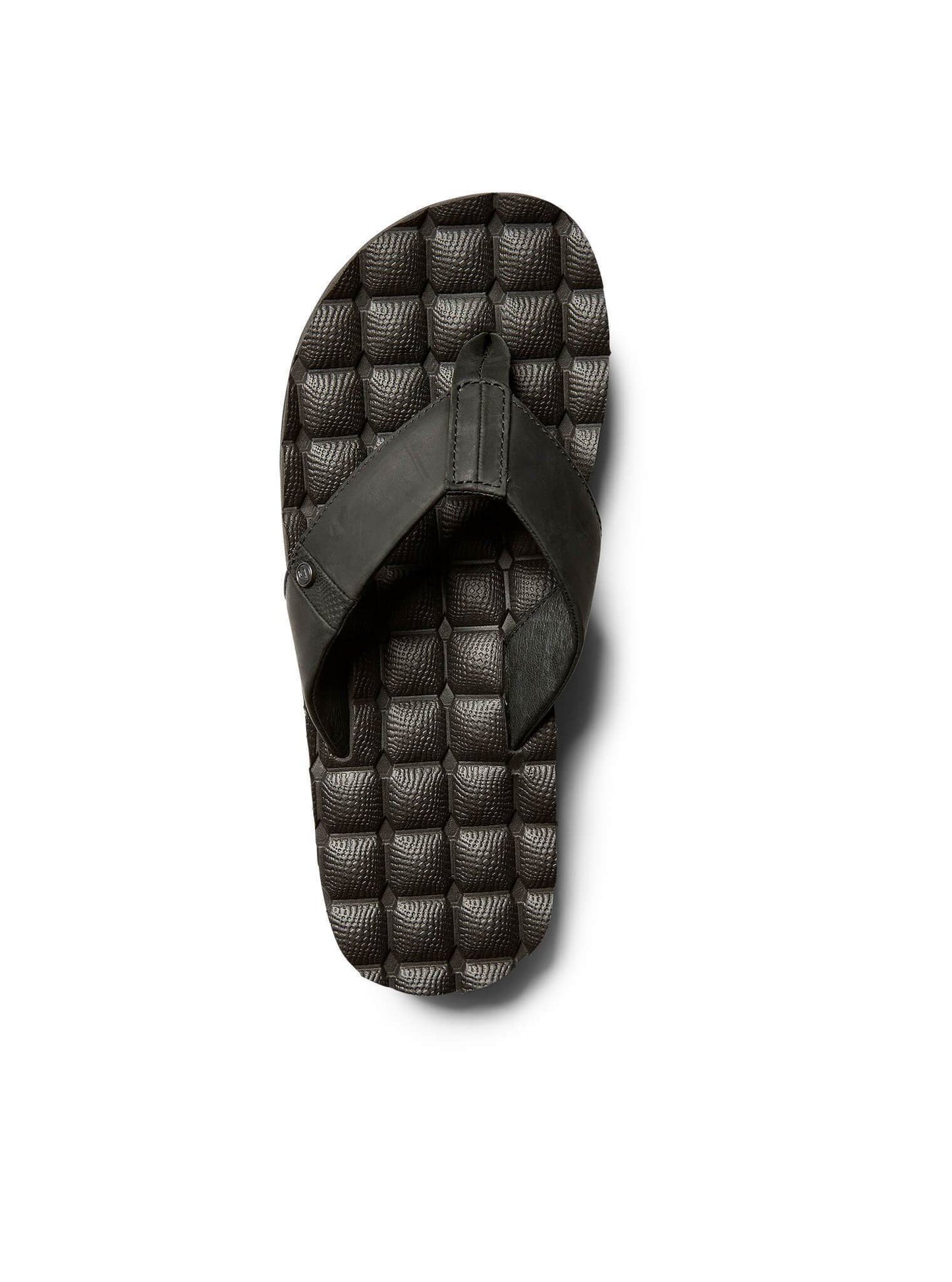 Relaxed-Ledersandalen - New Black
