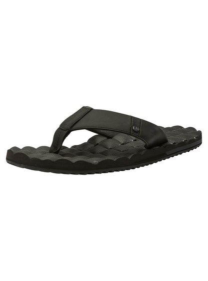 Relaxed-Ledersandalen - New Black