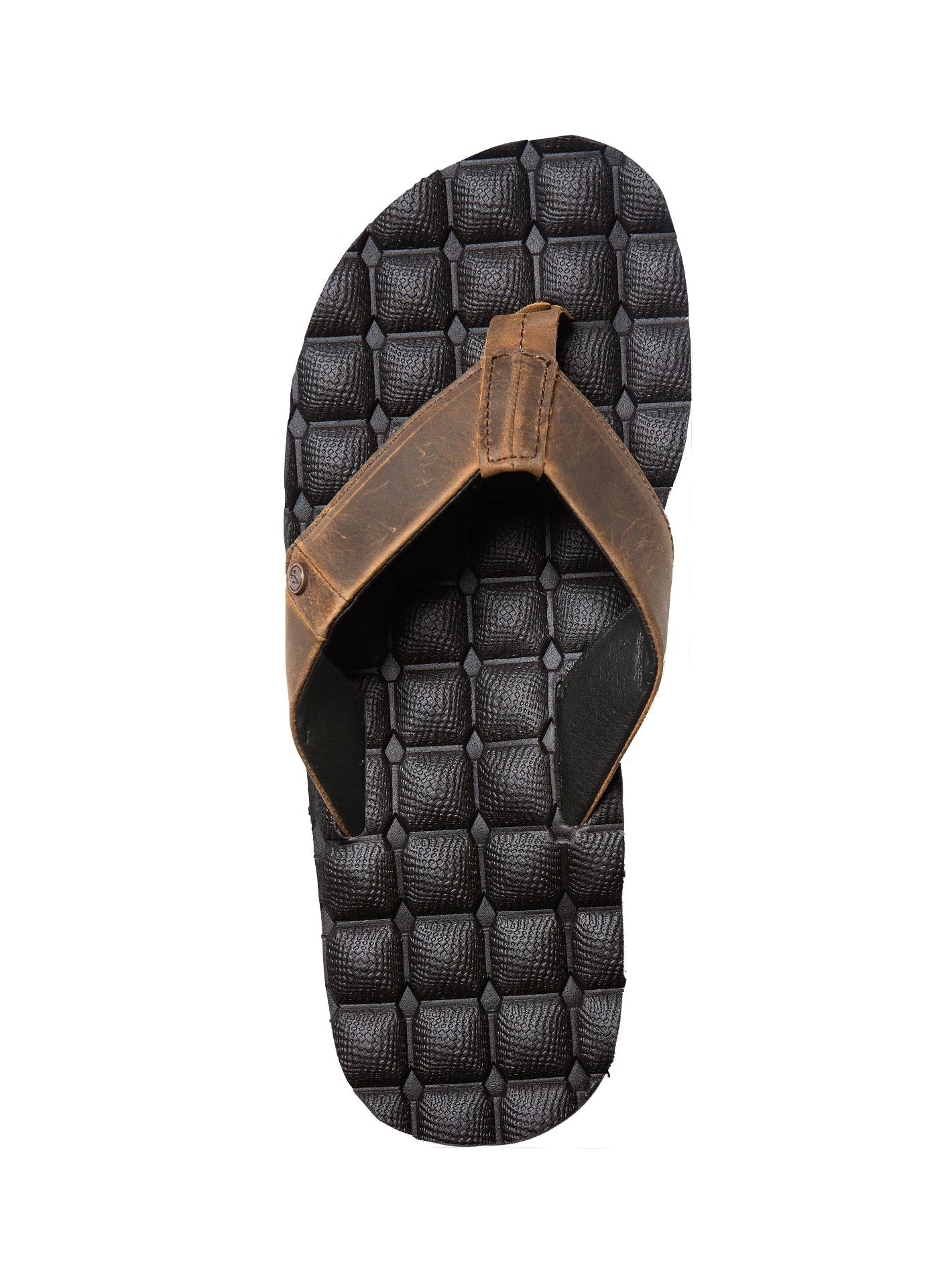 Relaxed-Ledersandalen - Vintage Braun