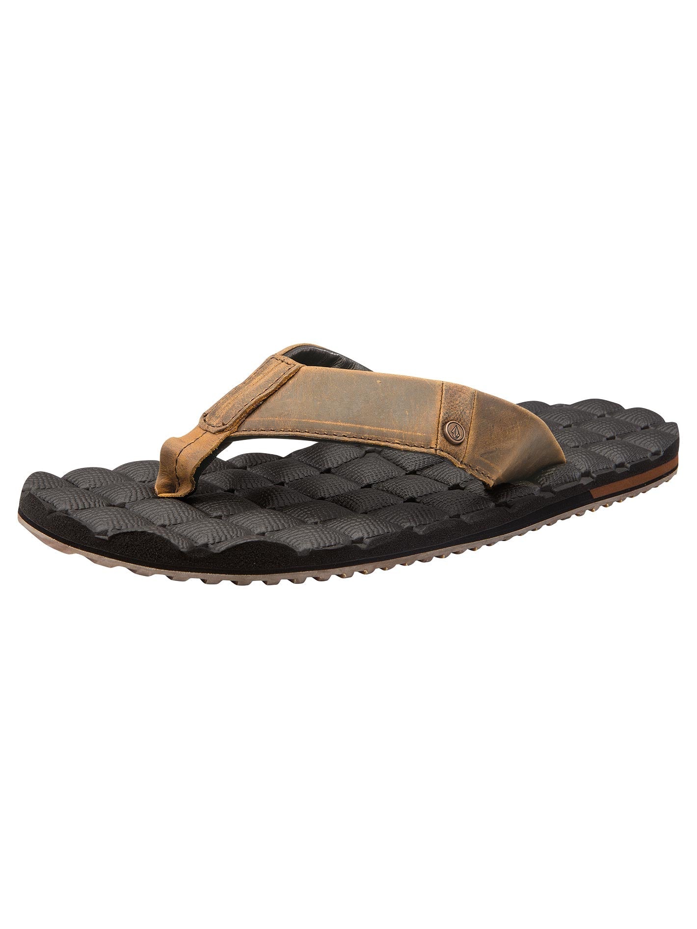 Relaxed-Ledersandalen - Vintage Braun