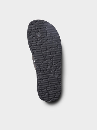 Recliner Rubber 2 Sandals - BLACK GRAY