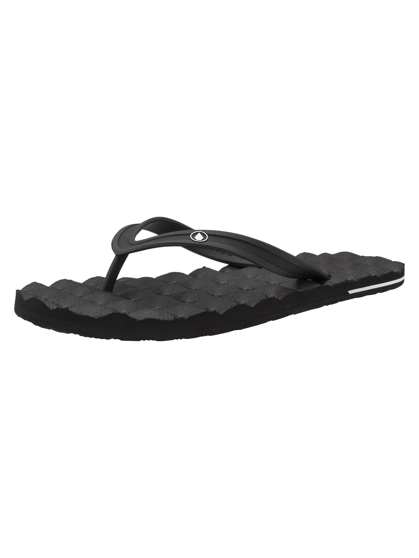 Recliner Rubber 2 Sandals - BLACK