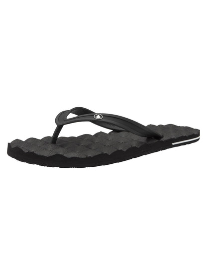 Recliner Rubber 2 Sandals - BLACK
