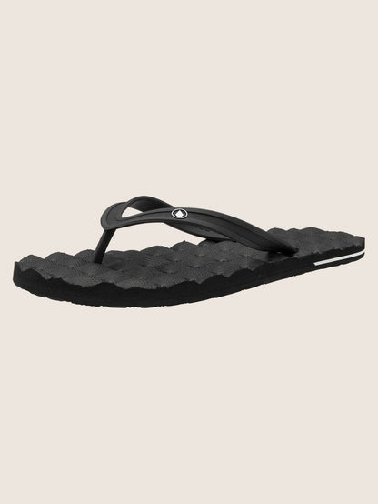 Recliner Rubber 2 Sandals - BLACK