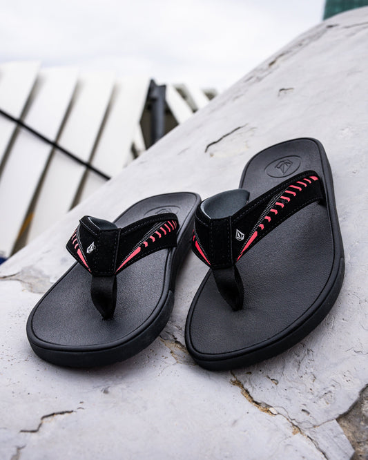 Jack Robinson Sandals - BLACK RED