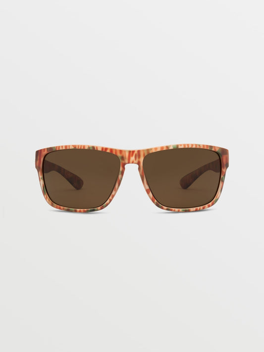 Baloney Matte Geo Sonnenbrille (Bronzegläser) – MEGA ORANGE