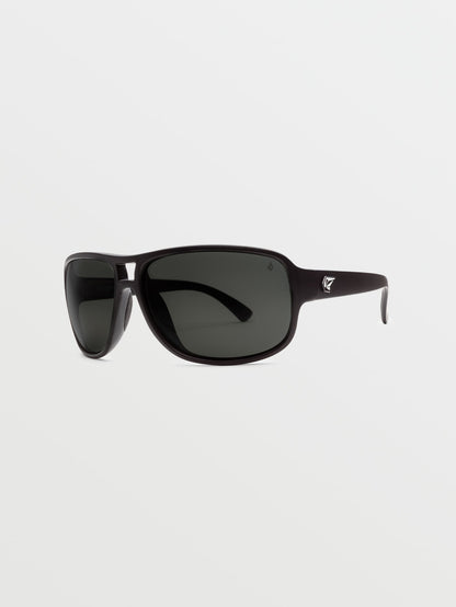 Stoke Mattschwarze Sonnenbrille (graue polarisierte Gläser) – GRAY POLAR