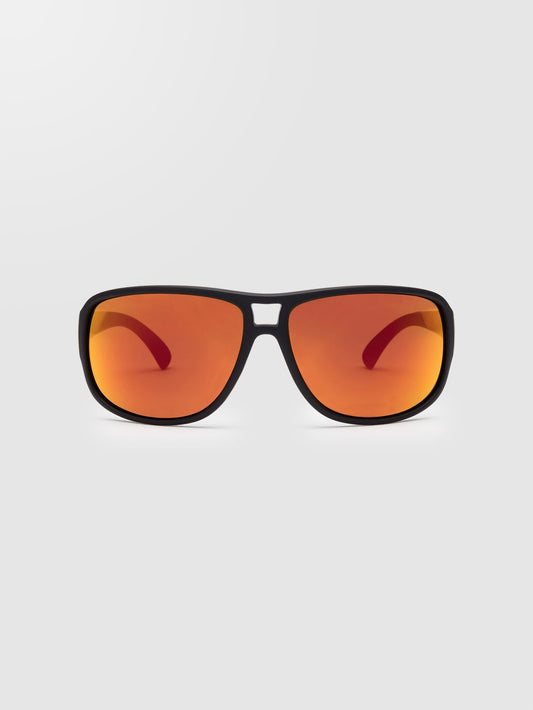 Lunettes de soleil Stoke Matte Black (Verres orange effet miroir) - HEAT MIRROR