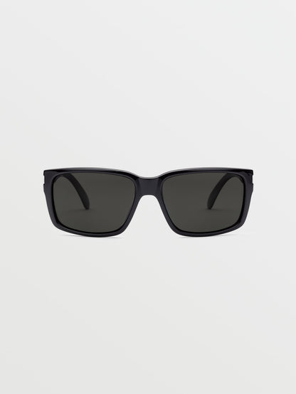 Stoneage Gloss Black Sunglasses (Gray Polarized Lenses) - GRAY POLAR