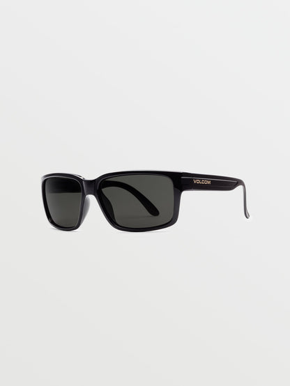 Stoneage Gloss Black Sunglasses (Gray Polarized Lenses) - GRAY POLAR