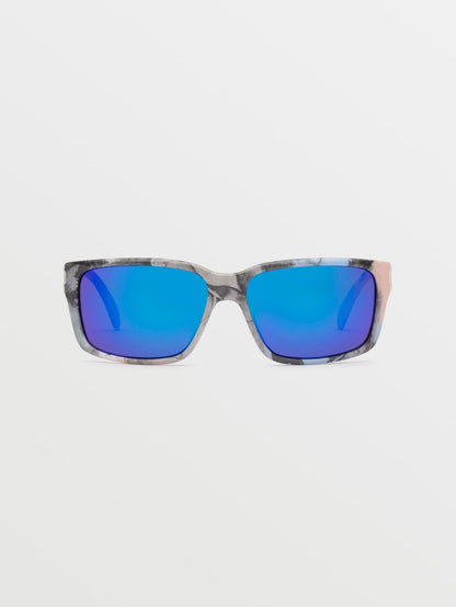 Lunettes de soleil Stoneage Skulls (Verres bleus effet miroir) - SULPHUR