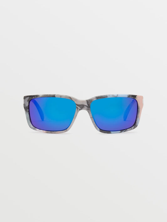 Stoneage Skulls Sonnenbrille (blau verspiegelte Gläser) – SULPHUR