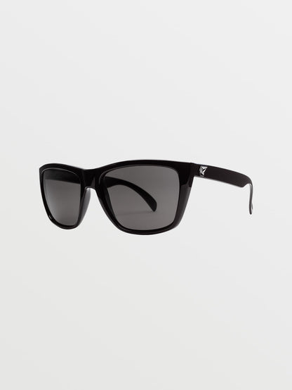 Palm Gloss Black Sunglasses (Gray Lenses) - GRAY