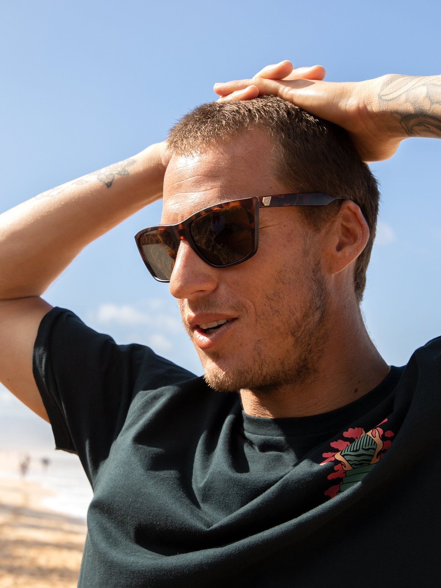 Palm Matte Tort Sonnenbrille (Bronze-Gläser) - BRONZE