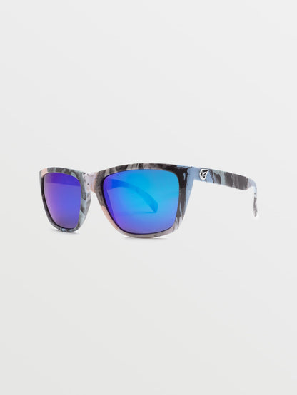 Plasm Skulls Sonnenbrille (blau verspiegelte Gläser) – SULPHUR