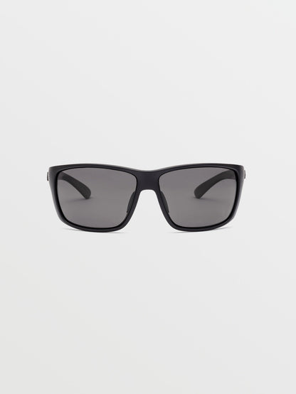 Roll Matte Black Sonnenbrille (graue polarisierte Gläser) - GRAY POLAR