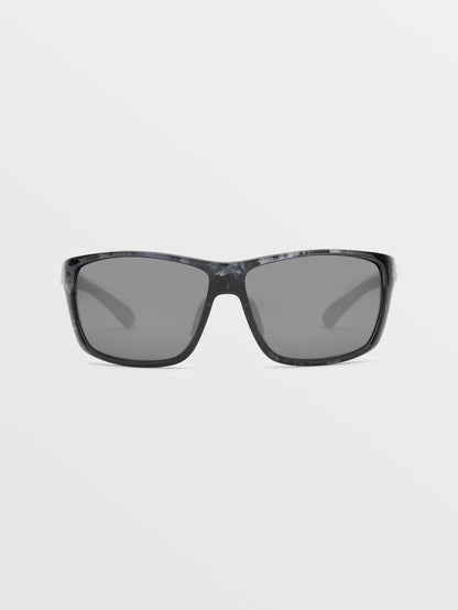 Roll Gloss Marbel Sonnenbrille (silber verspiegelte Gläser) – MARINA BLUE