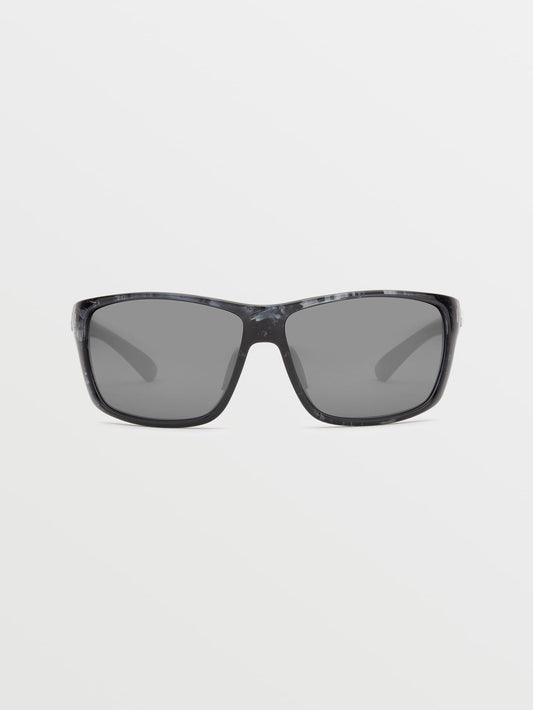 Lunettes de soleil Roll Gloss Marbel (Verres argentés effet miroir) - MARINA BLUE