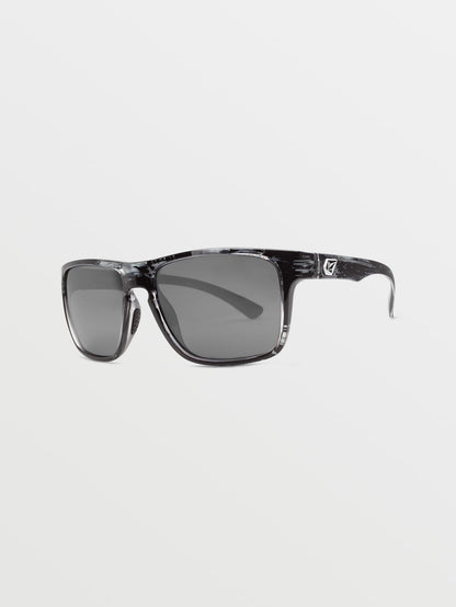 Trick Gloss Marble Sunglasses (Silver Mirrored Lenses) - MARINA BLUE
