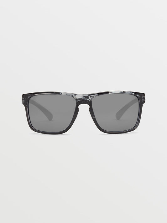 Trick Gloss Marble Sonnenbrille (silberne verspiegelte Gläser) – MARINA BLUE