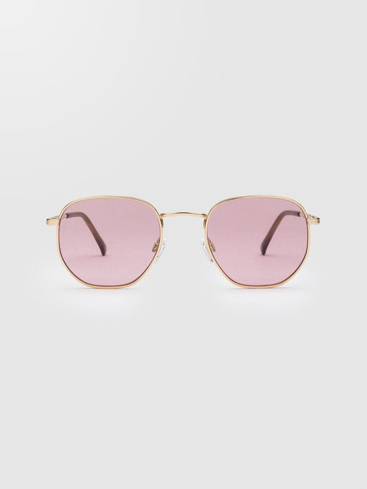Lunettes de soleil Happening Gloss Gold (Verres roses) - PINK