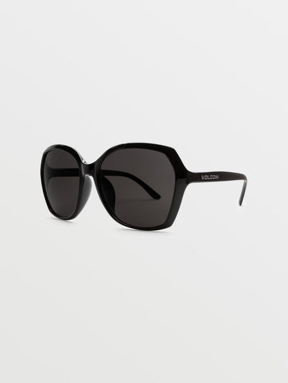 Psychic Gloss Black Sunglasses (Gray Lenses) - GRAY