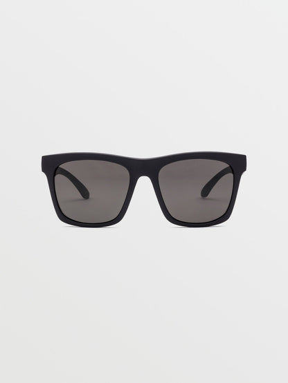 Jewel Matte Black Sunglasses (Gray Polarized Lenses) - GRAY POLAR