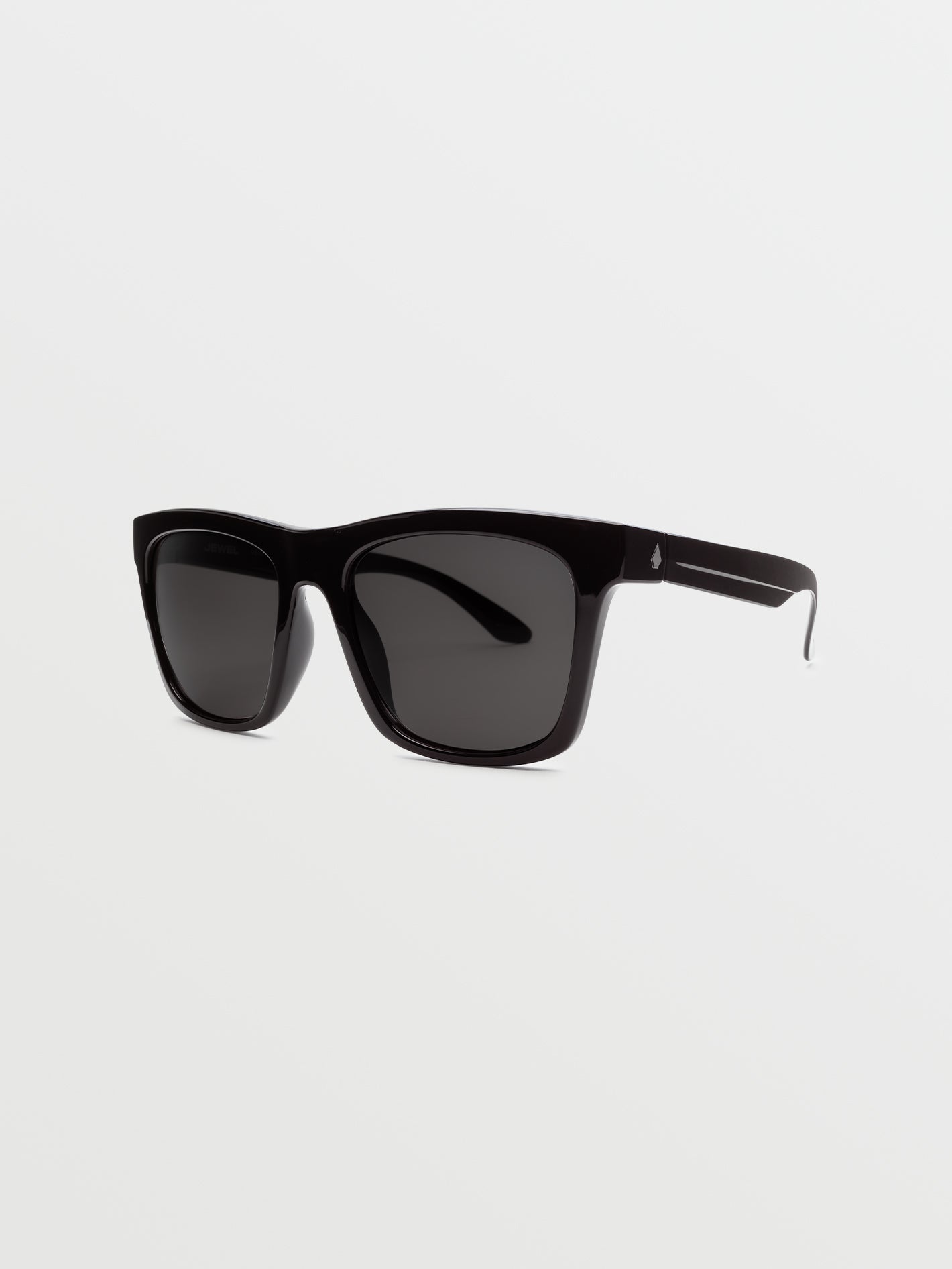 Jewel Gloss Black Sonnenbrille (graue Gläser) - GRAU