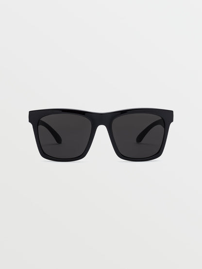 Jewel Gloss Black Sonnenbrille (graue Gläser) - GRAU