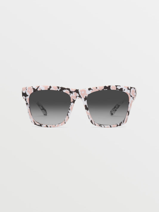 Lunettes de soleil Jewel What's Poppin (Verres dégradés gris) - WHITE PRINT
