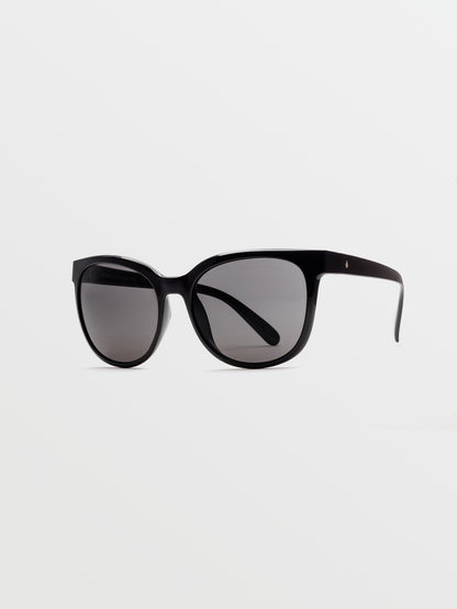 Garden Gloss Black Sonnenbrille (graue Gläser) - GRAU